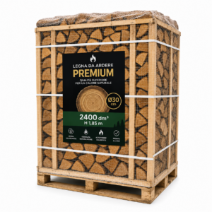Legna da Ardere Premium in Pallet Ø30 – 2400 dm³ – H 1,85 m