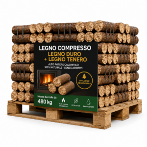 Legno compresso – Legno duro + legno tenero – Mezza bancale da 480 kg